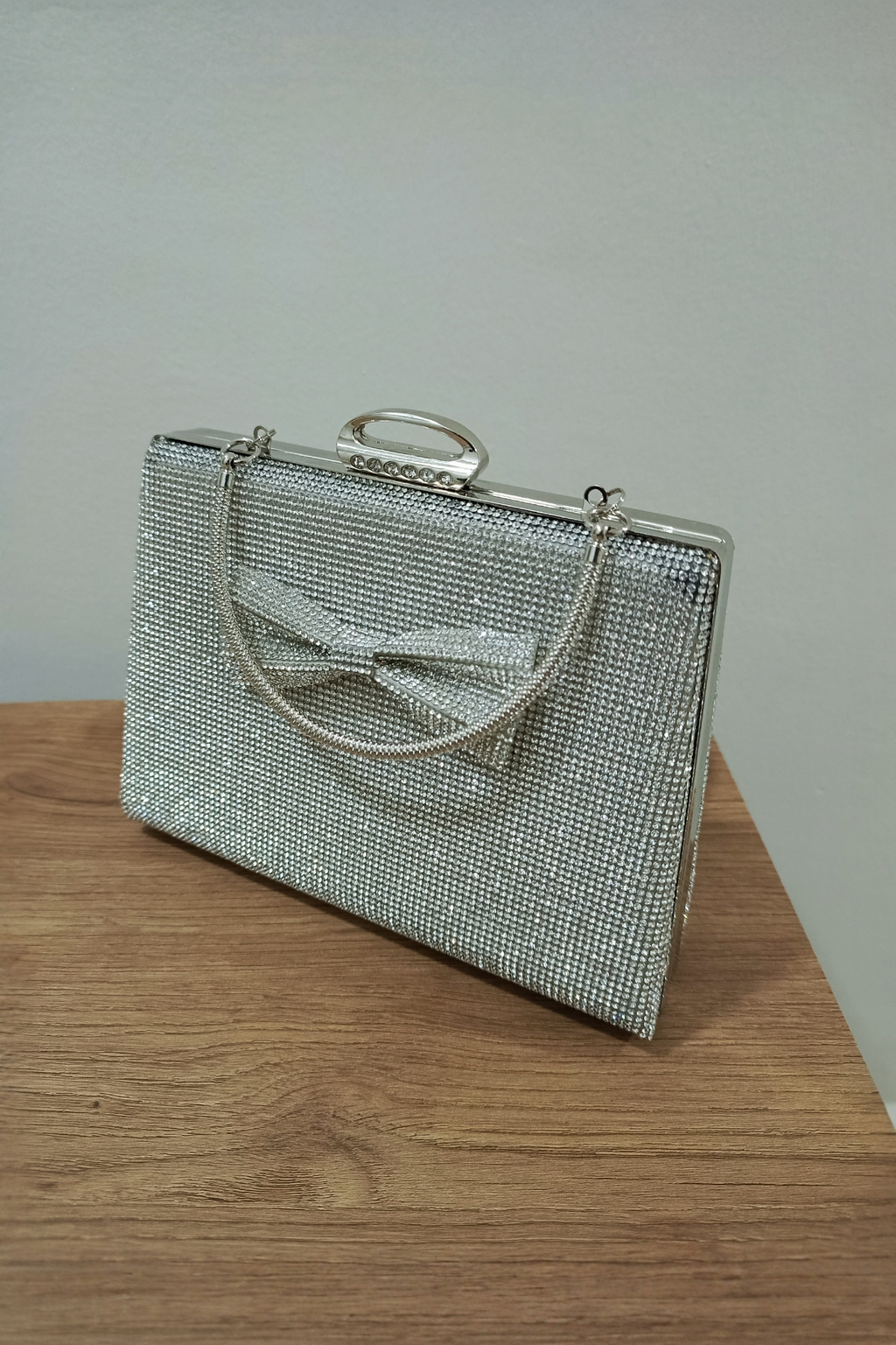 Silver Embellished Evening Bag Special Design