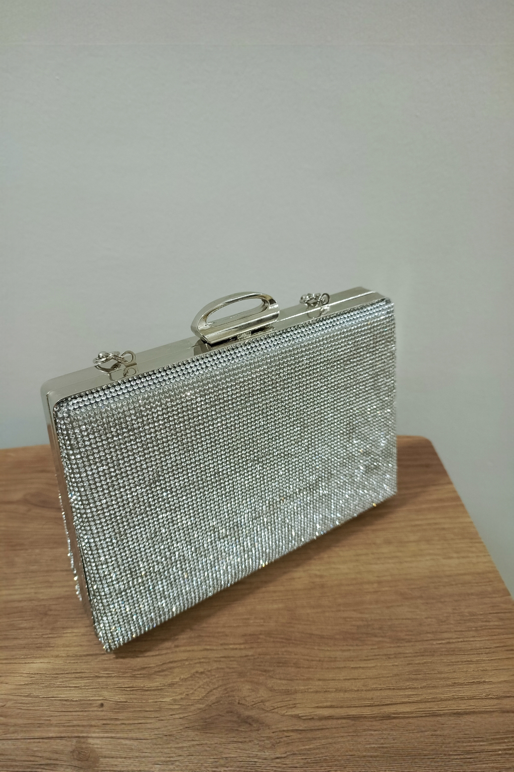 Silver Embellished Evening Bag Special Design