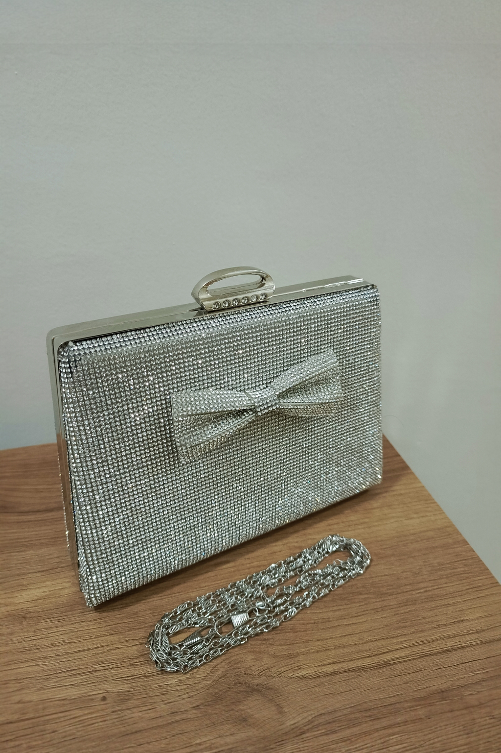 Silver Embellished Evening Bag Special Design