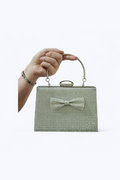 Silver Embellished Evening Bag Special Design