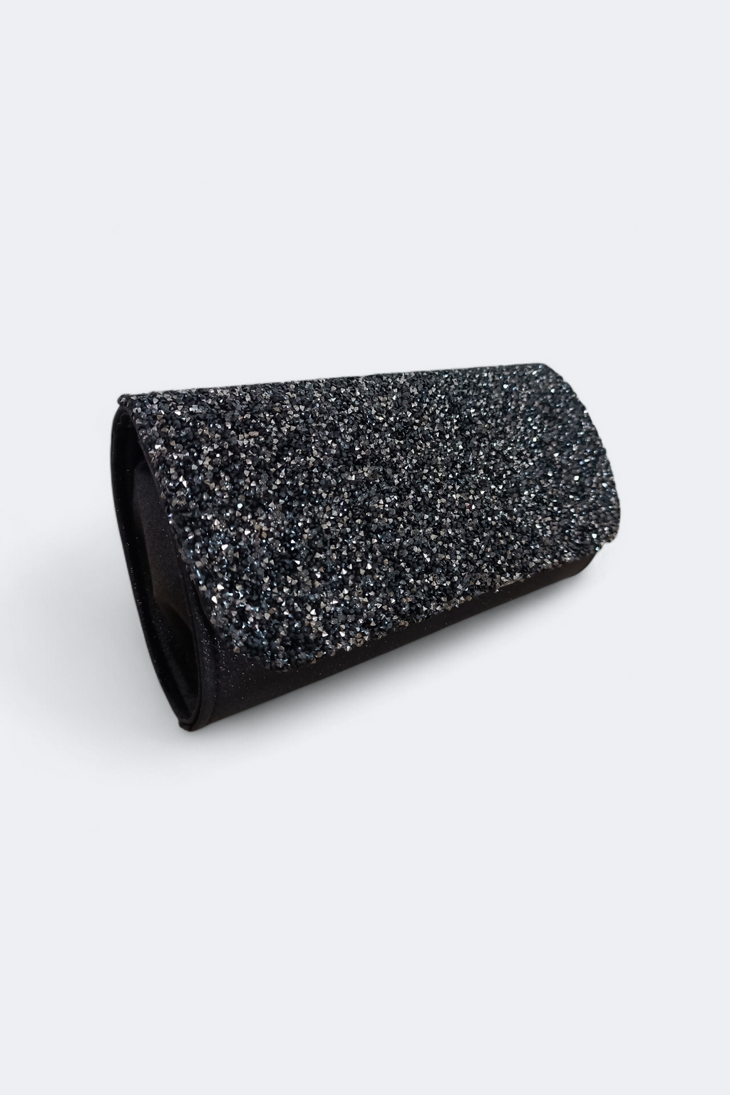 Black Crystal Stone Clutch Bag