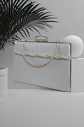 Silver Embellished Evening Bag - Custom Design