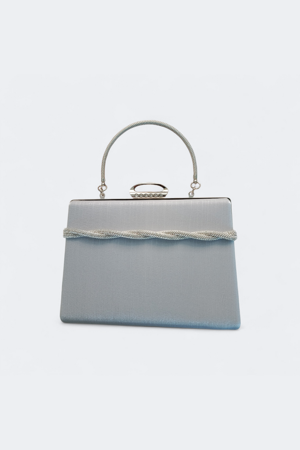 Silver Embellished Evening Bag - Custom Design