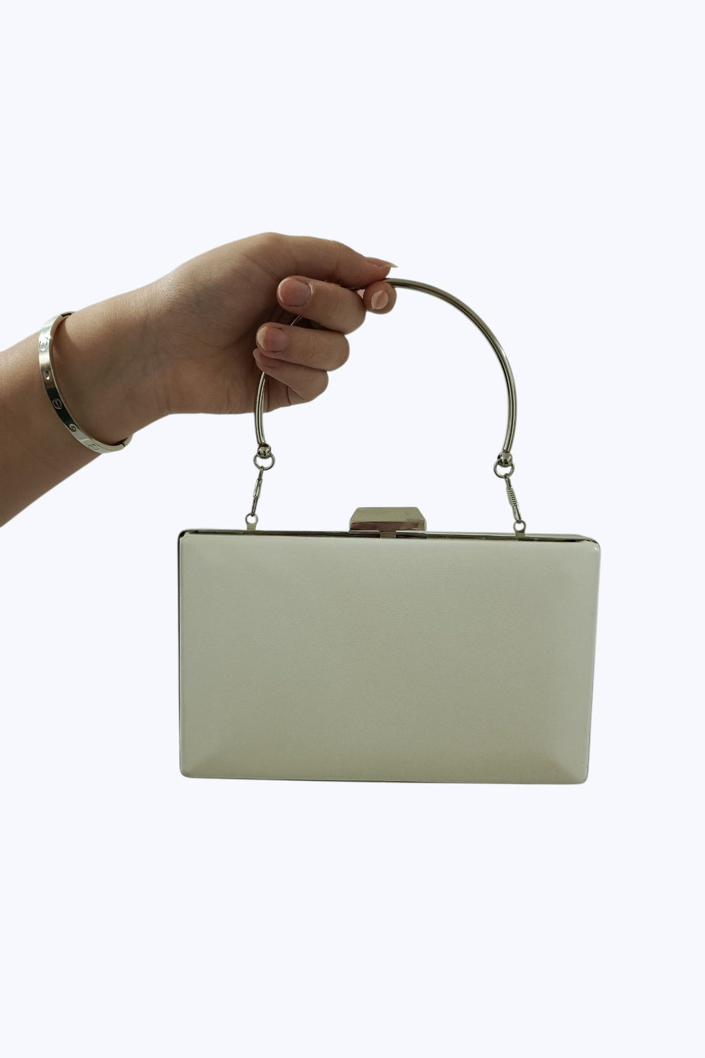 Pochette de soirée ornée de nacre et de cristal