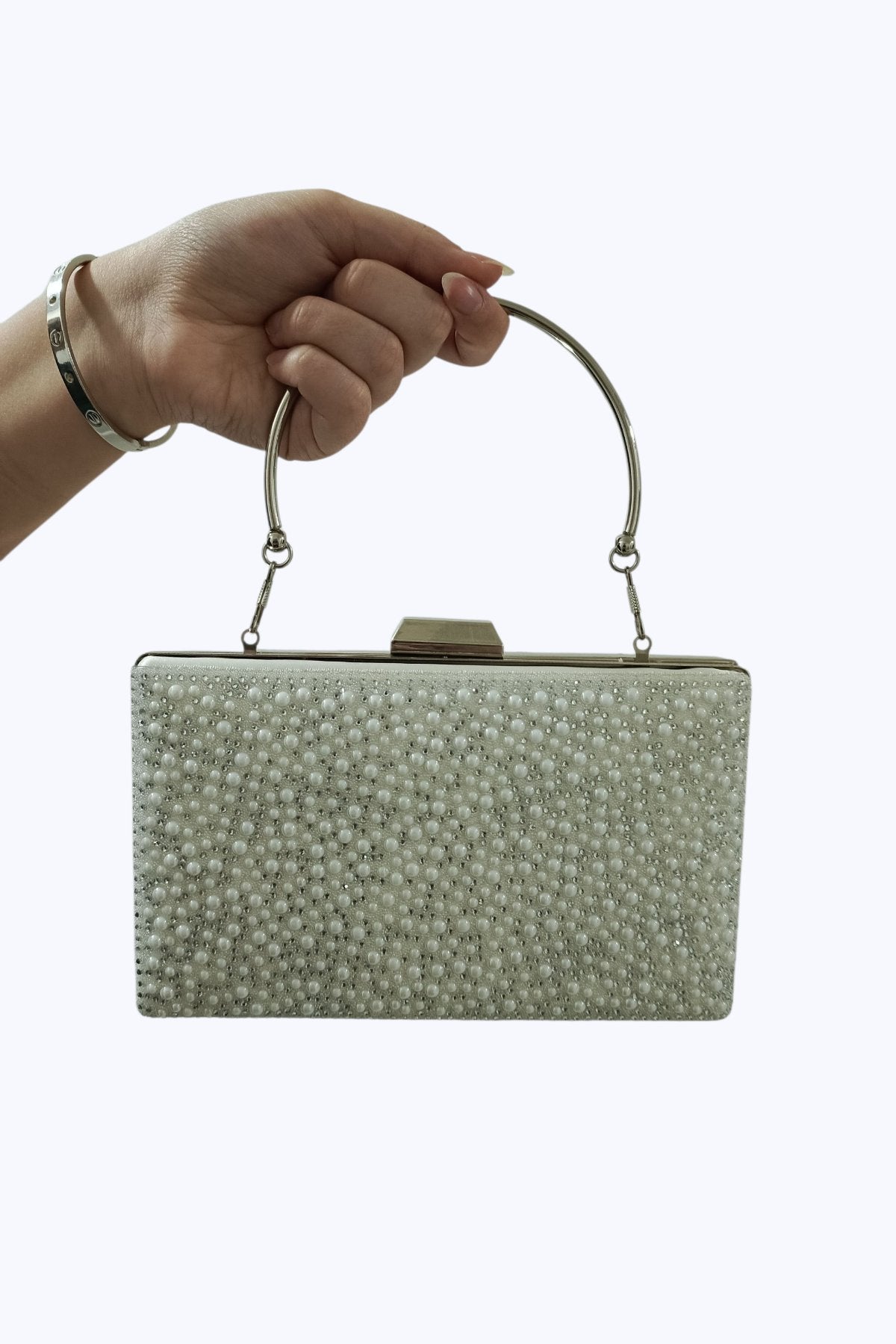 Sedef İnci Taşlı Kadın Abiye Çanta